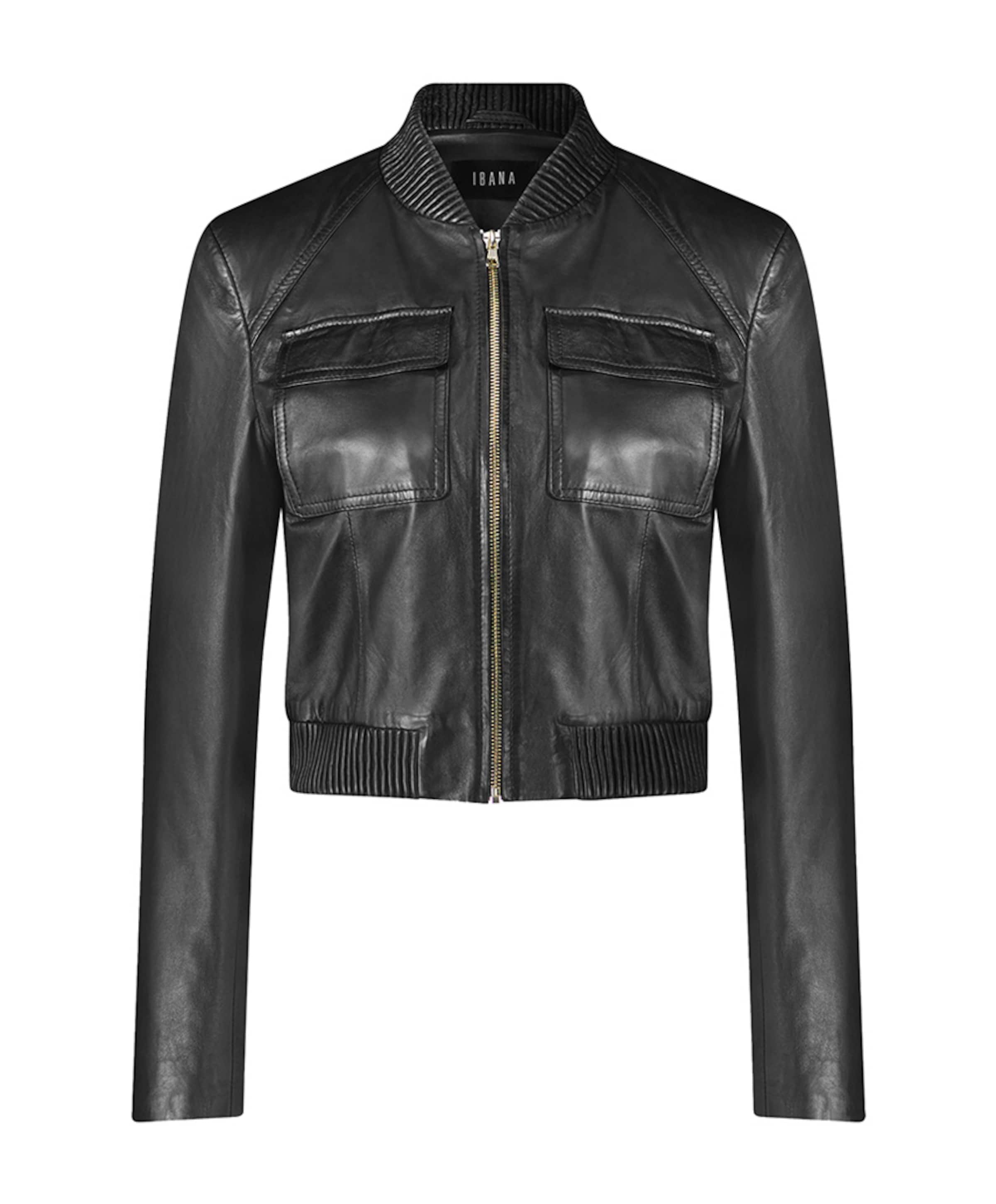 Dames leren jas zwart