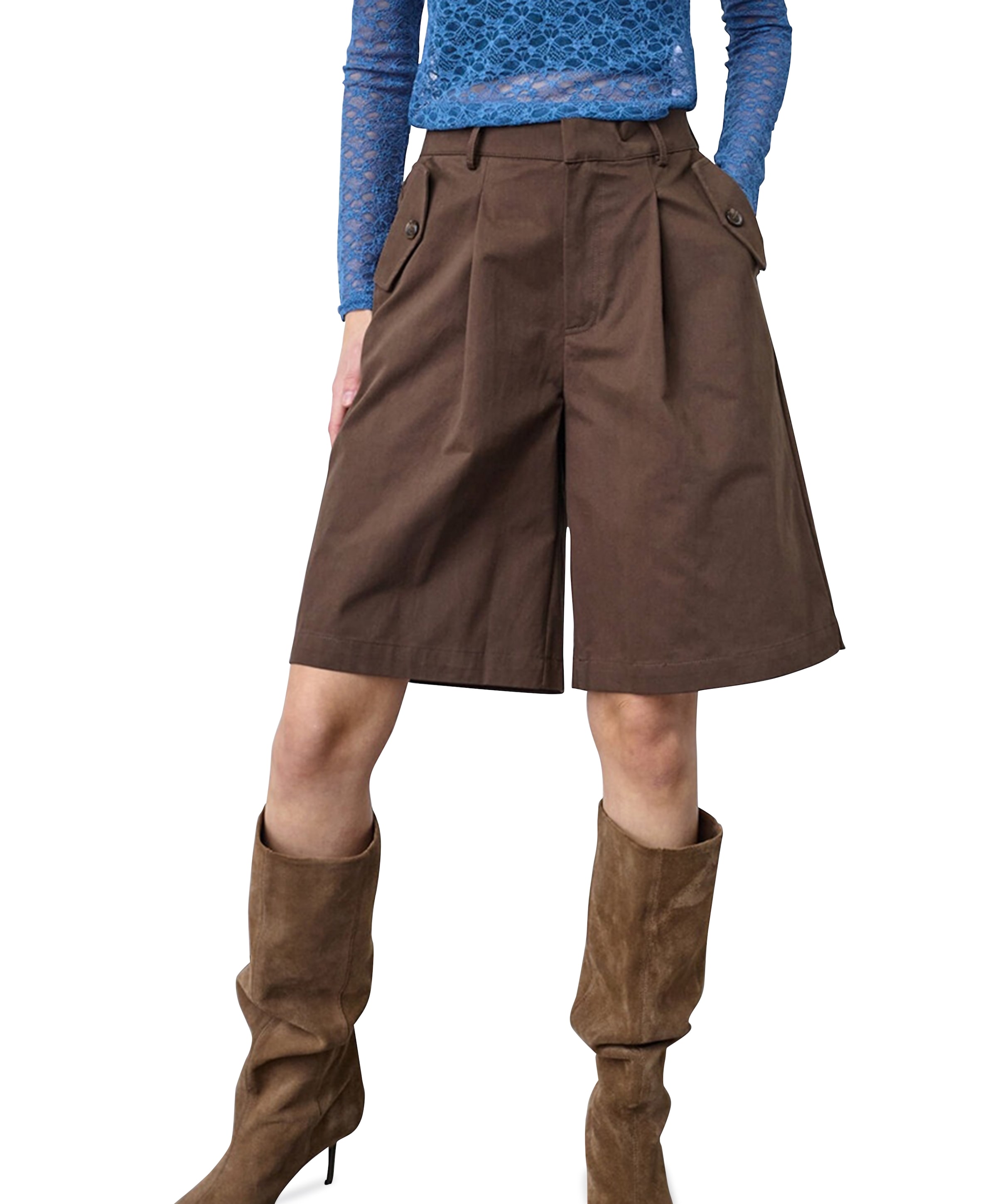 EDITH-SHO dames korte broek bruin