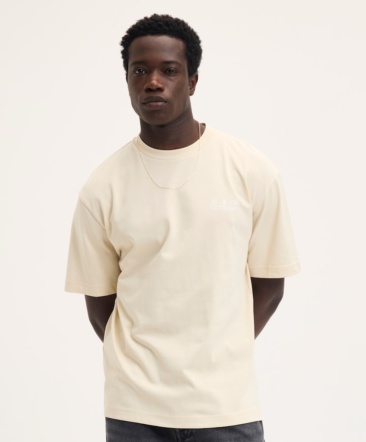 Heren T-shirt beige