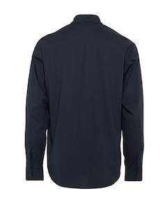 Heren overhemd lange mouw blauw