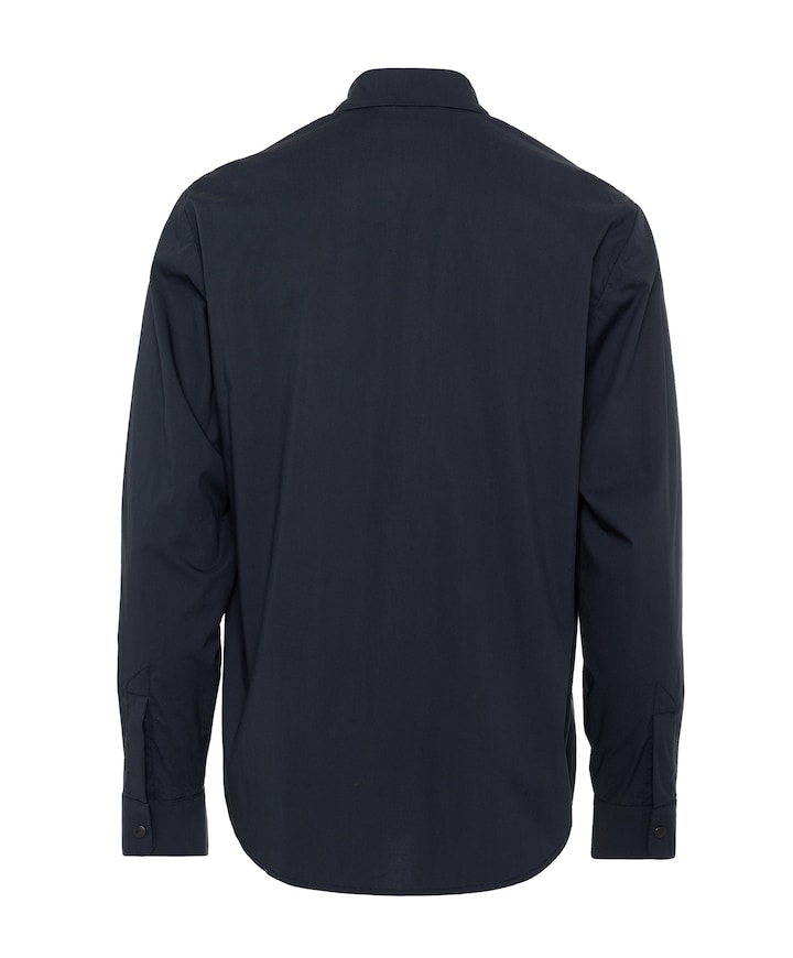 Heren overhemd lange mouw blauw