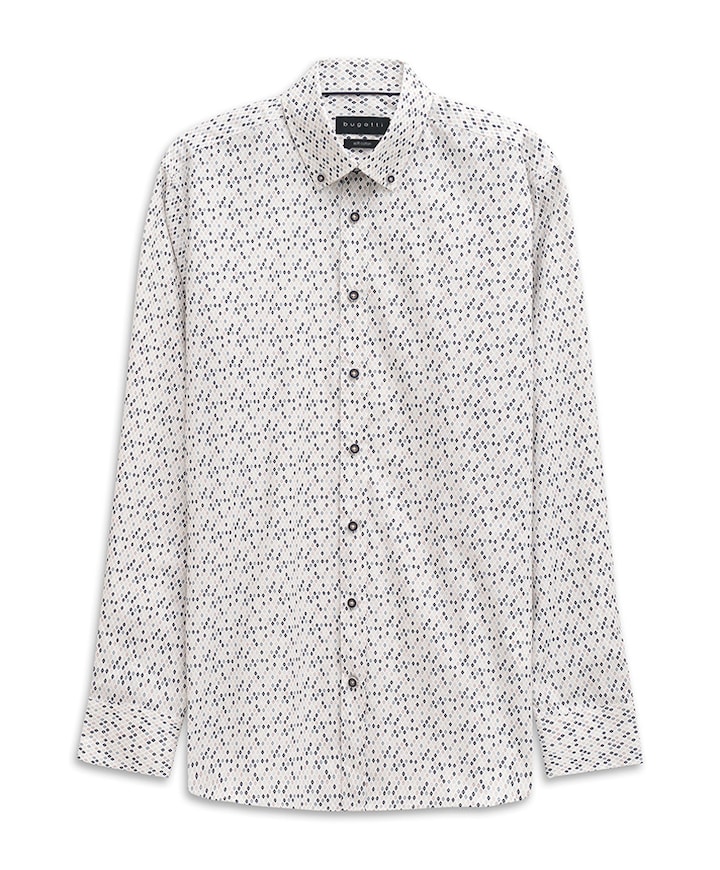 Heren overhemd lange mouw groen