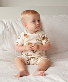 Jongens pyjamaset ecru