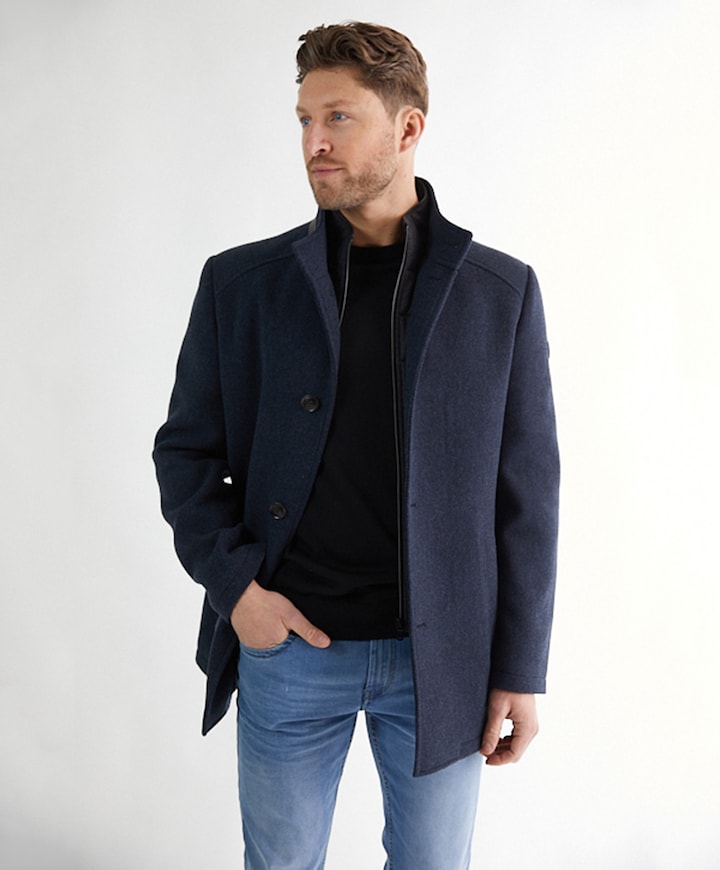 Heren jas blauw