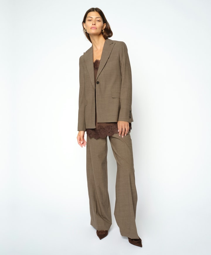 Dames blazer bruin