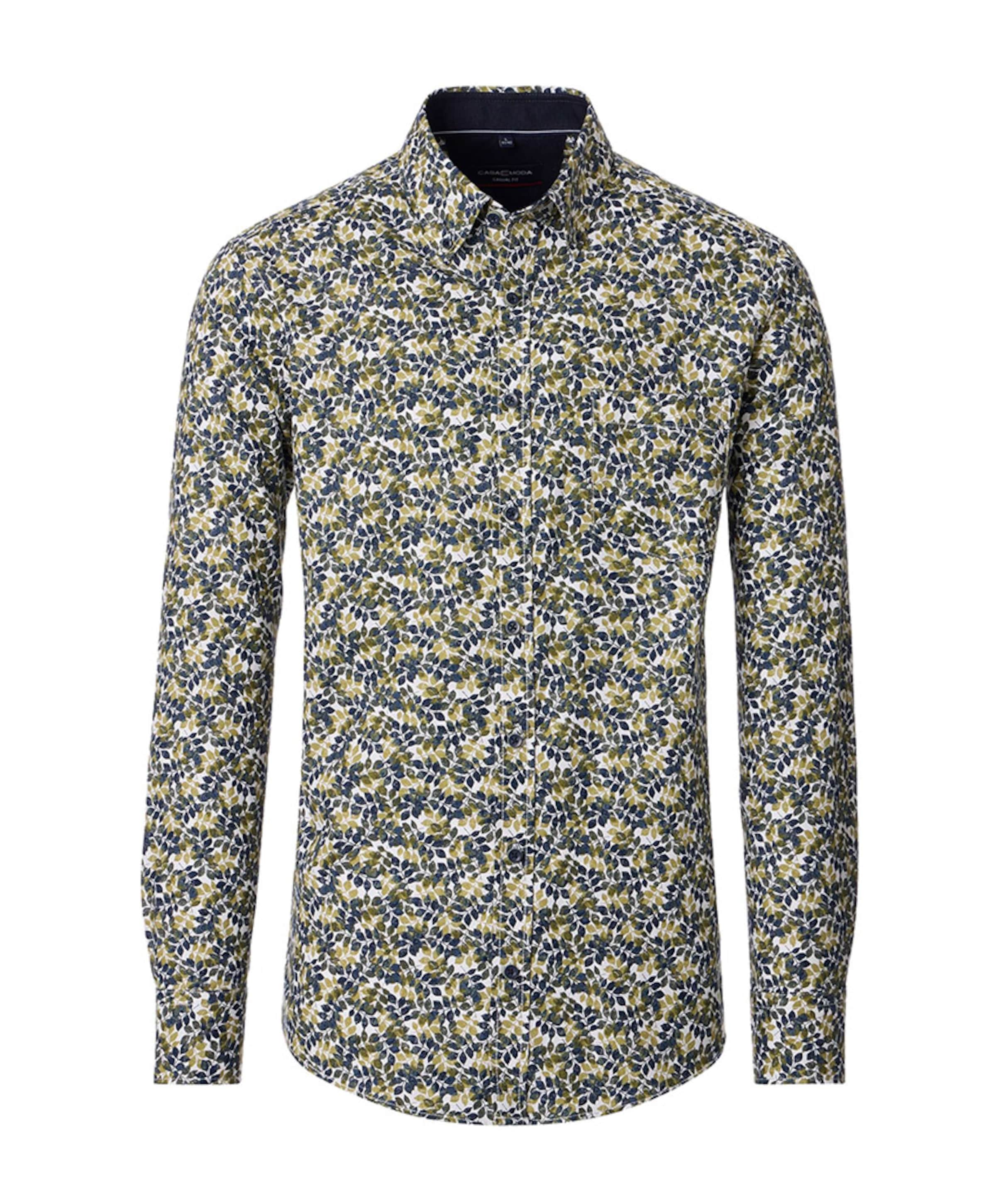 Heren overhemd lange mouw groen