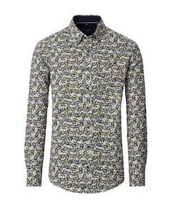 Heren overhemd lange mouw groen