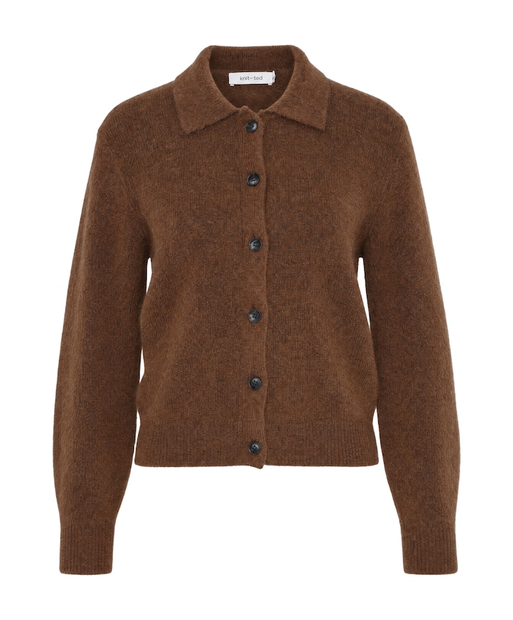 Dames vest bruin
