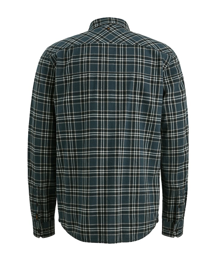 Heren overhemd lange mouw blauw