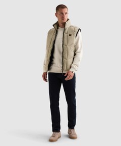 Heren bodywarmer beige