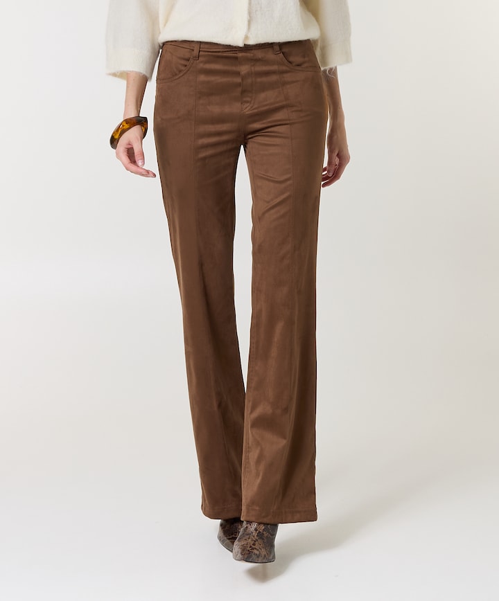 Pull On Slim dames broek bruin