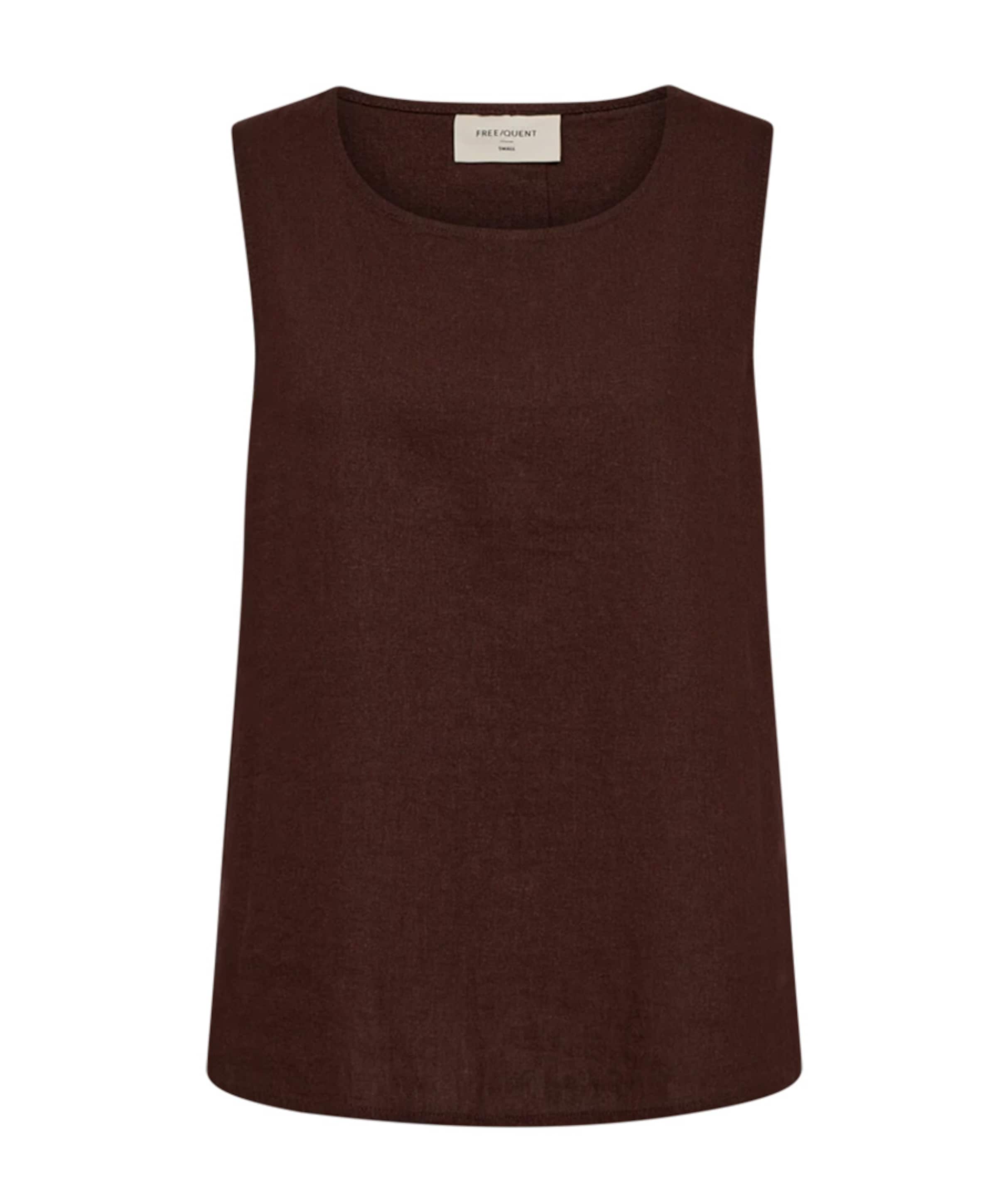 Dames top bruin