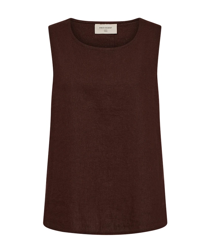 Dames top bruin