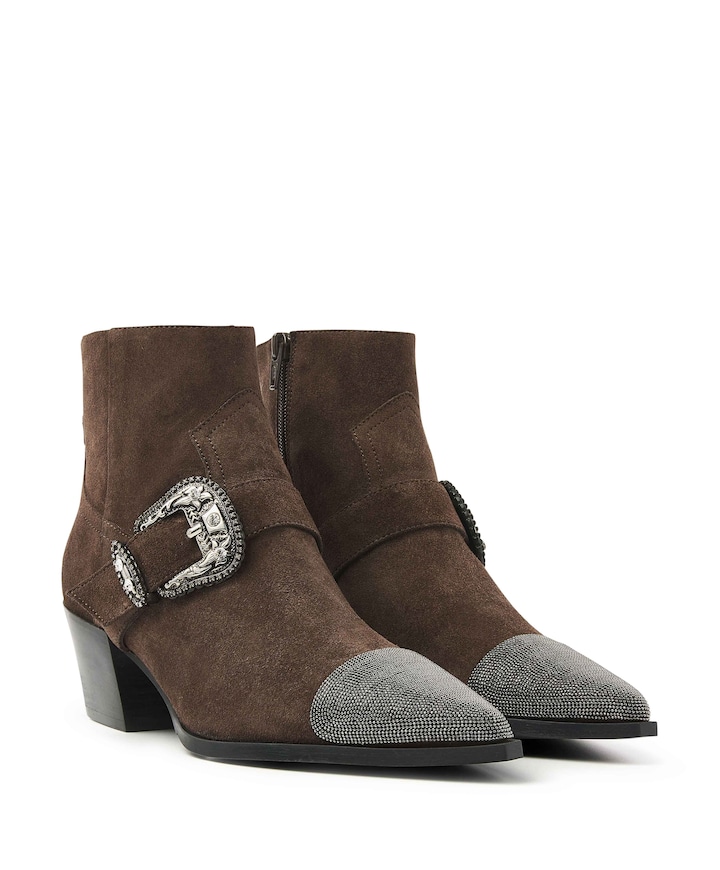 Kate Jemma dames enkellaarzen bruin