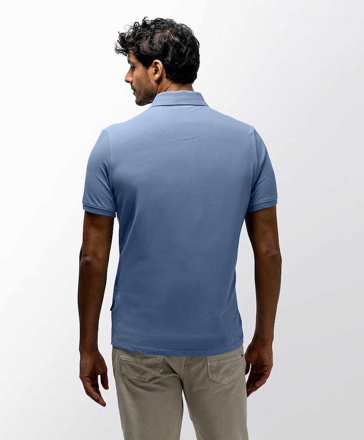 Heren polo blauw