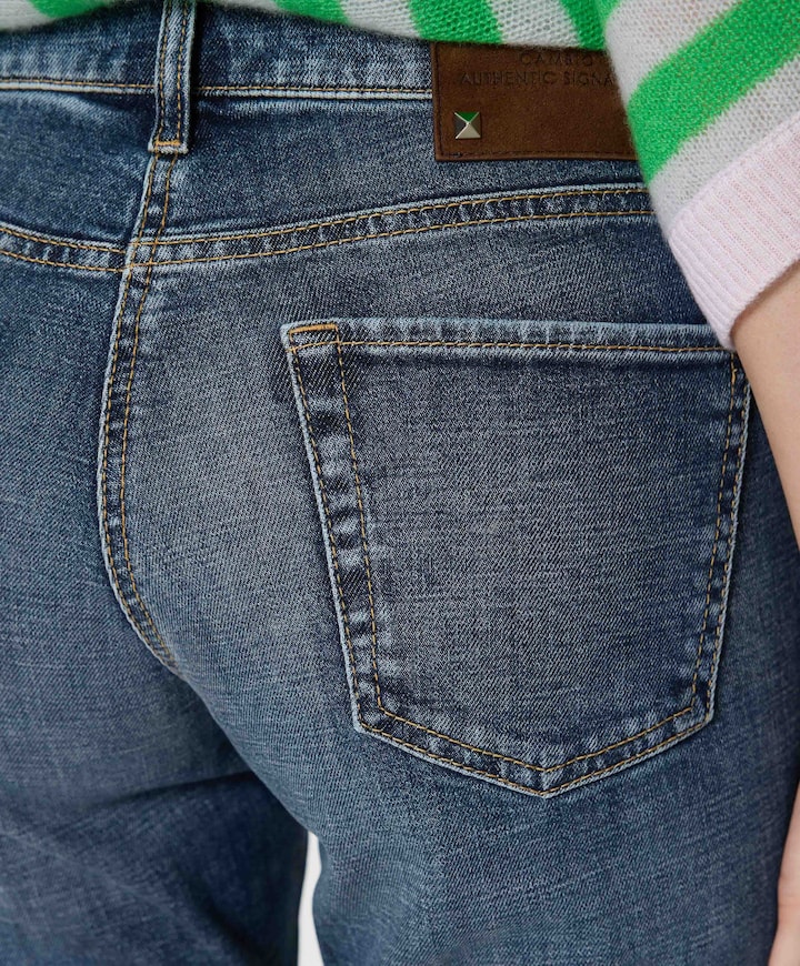 Paris flared dames jeans blauw