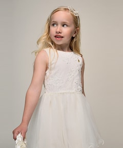 Meisjes jurk ecru
