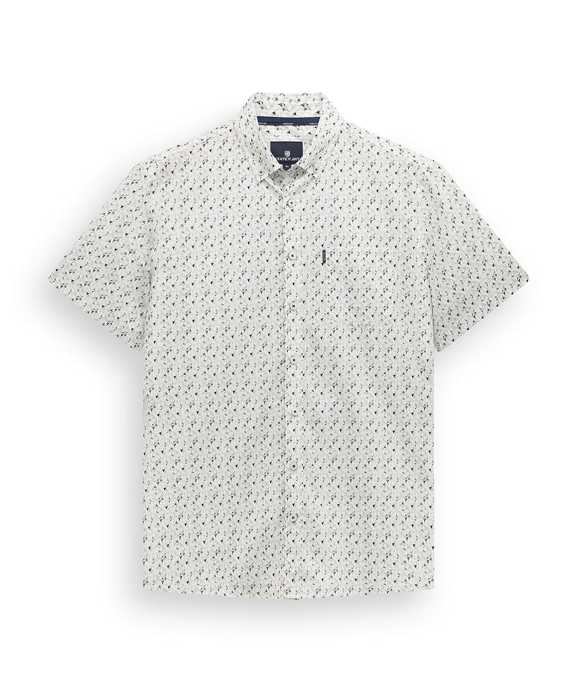 Heren overhemd korte mouw groen