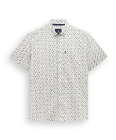 Heren overhemd korte mouw groen