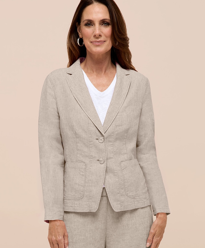 Dames blazer beige