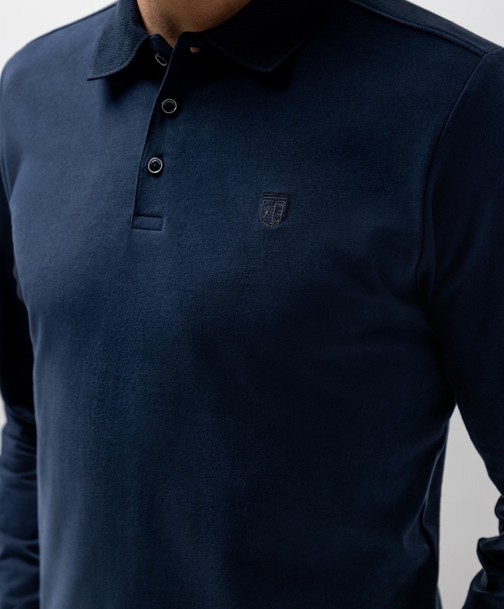 Heren polo blauw
