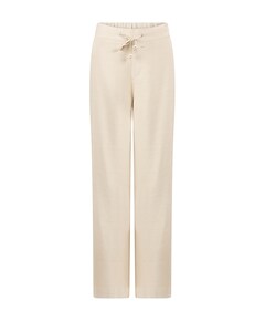 Linen Blend Wide-Leg dames broek beige