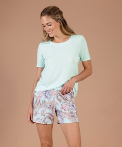 Dames pyjamatop blauw