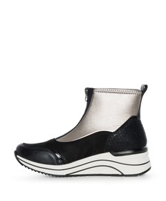 dames enkellaarzen zwart