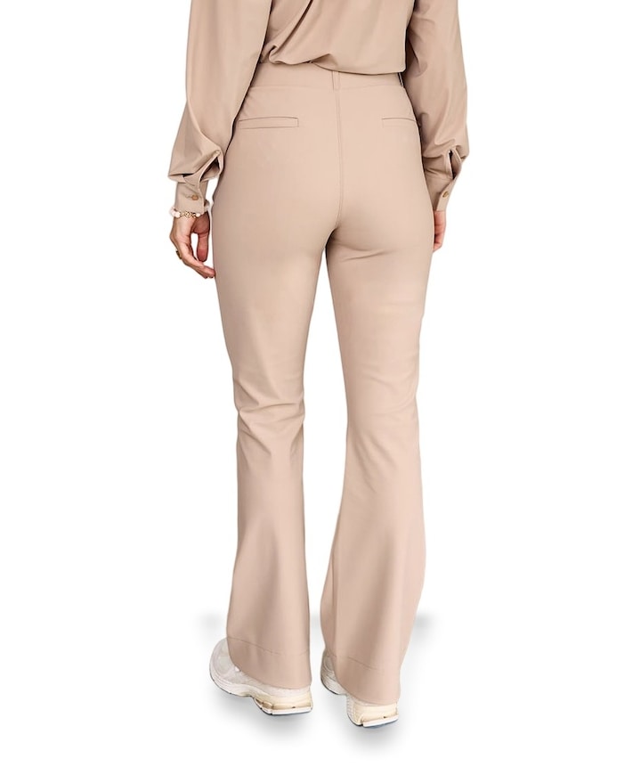 Flair bonded broek beige