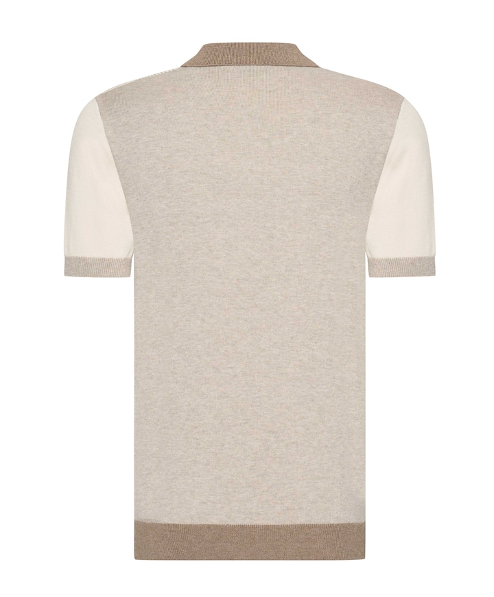 Heren polo ecru