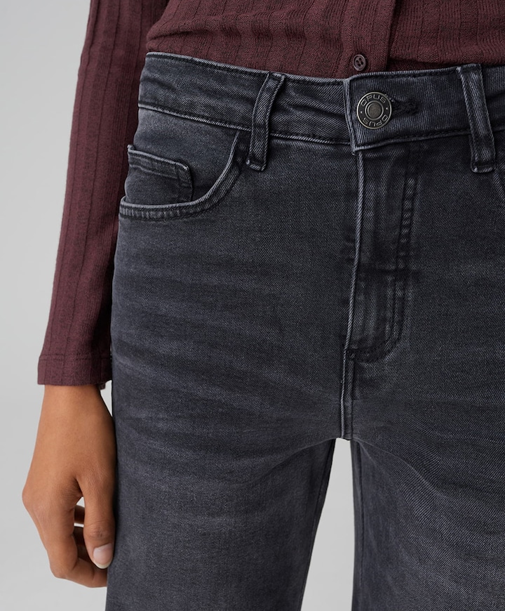 Miva modern dames jeans grijs