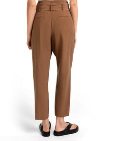 High-waist met sj dames broek bruin