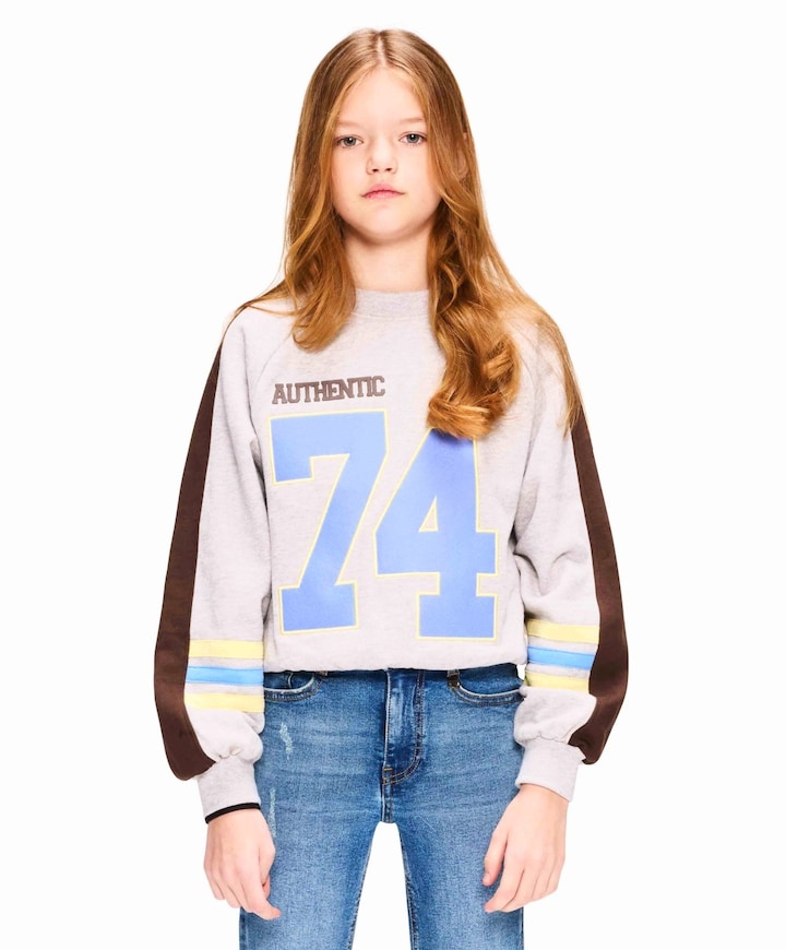 Meisjes sweater grijs