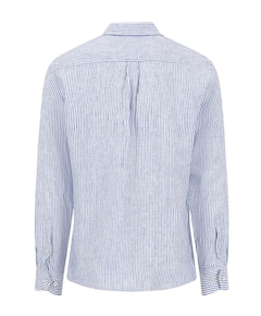 Heren overhemd lange mouw blauw