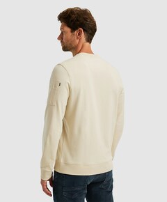 Heren longsleeve ecru