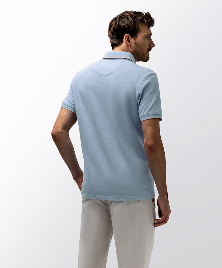 Heren polo blauw