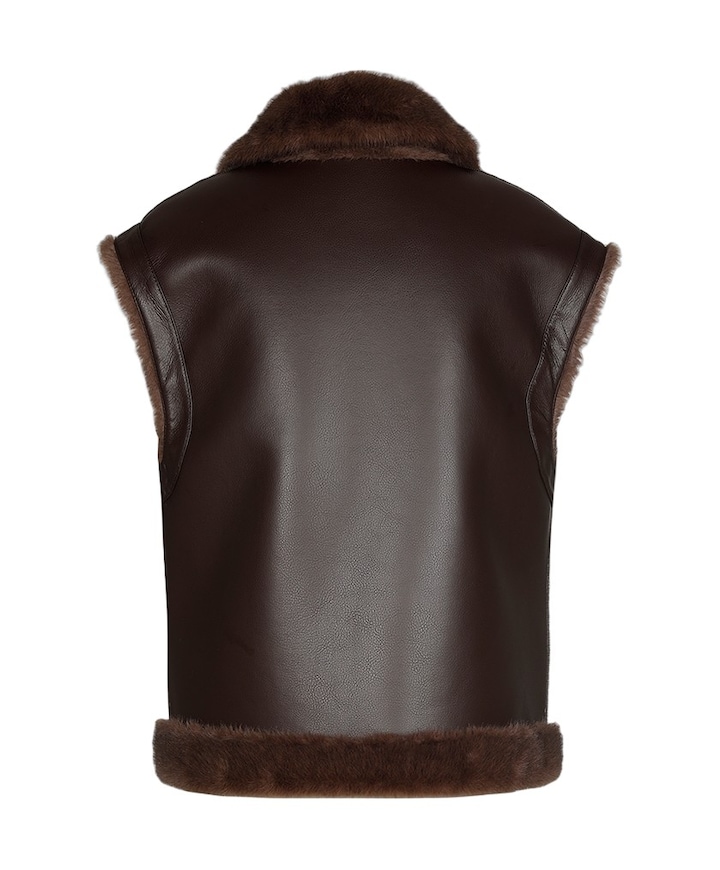 Dames gilet bruin