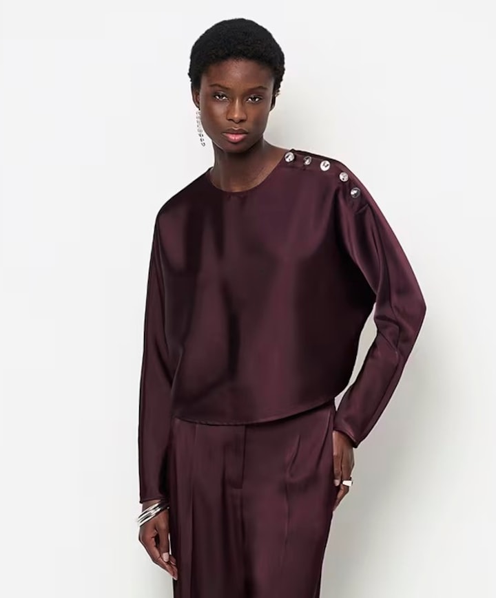 Dames blouse paars
