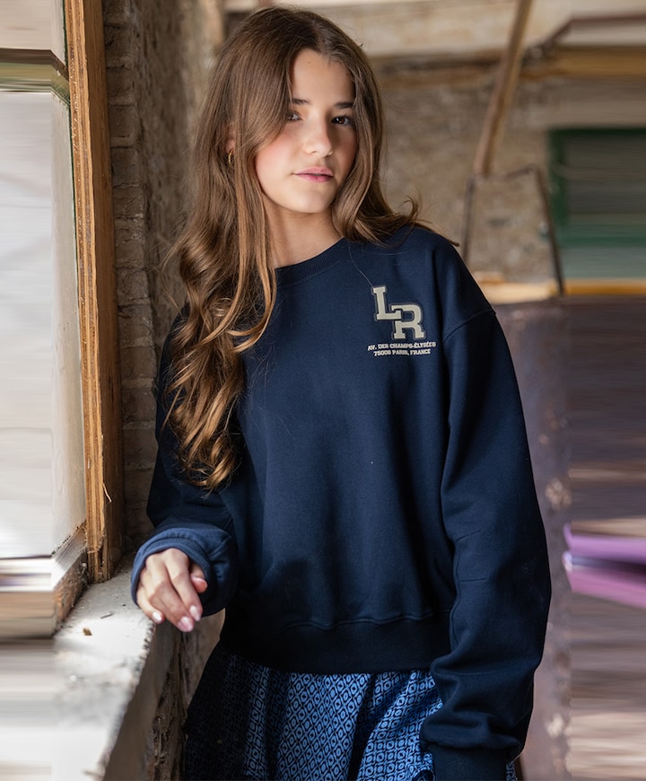 Meisjes sweater blauw