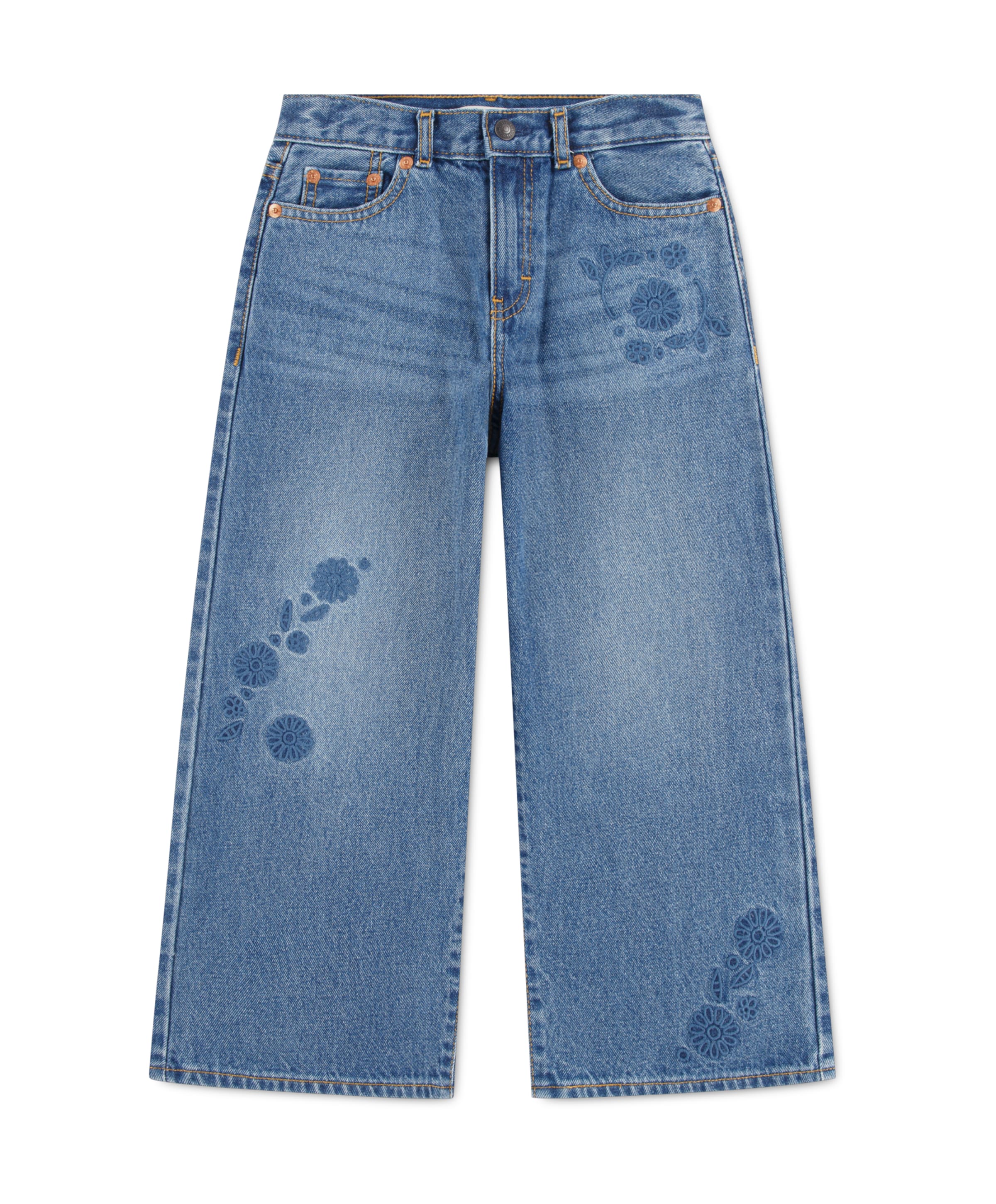 LVG High rise bagg meisjes jeans blauw