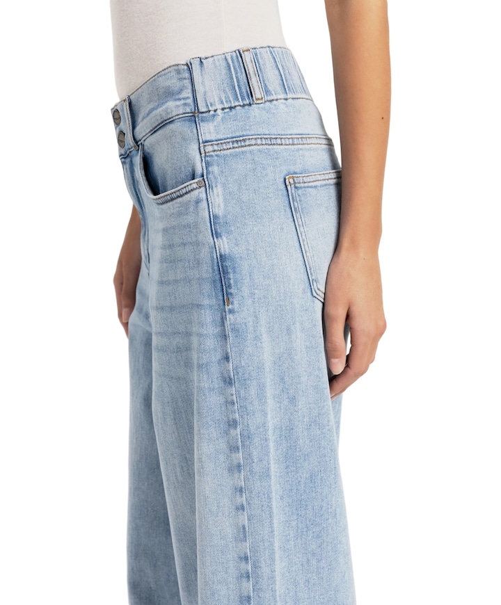 Losvallende dames jeans blauw