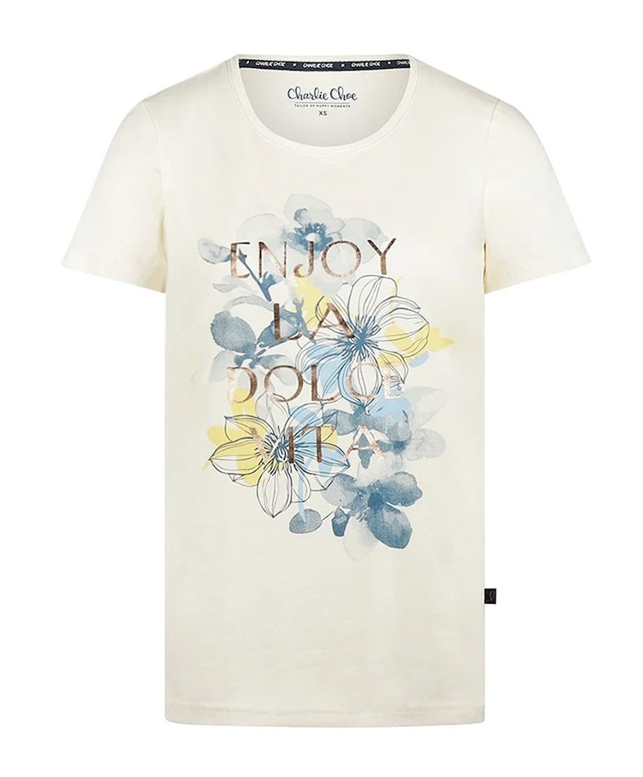 Dames pyjamatop ecru