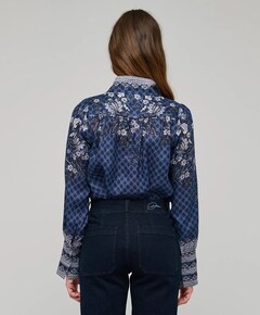 Dames blouse blauw
