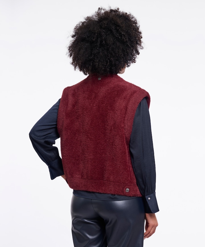 Dames gilet rood