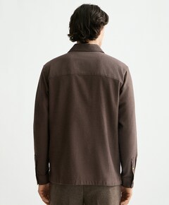 Overhemd lange mouw bruin
