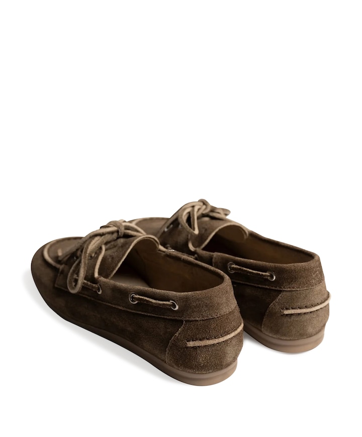 dames mocassins bruin