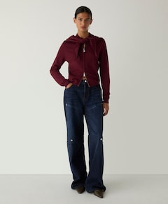 Dames vest bordeaux