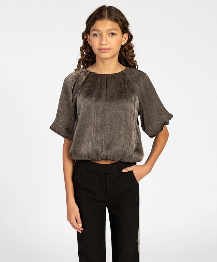 Blouse lange mouw goud
