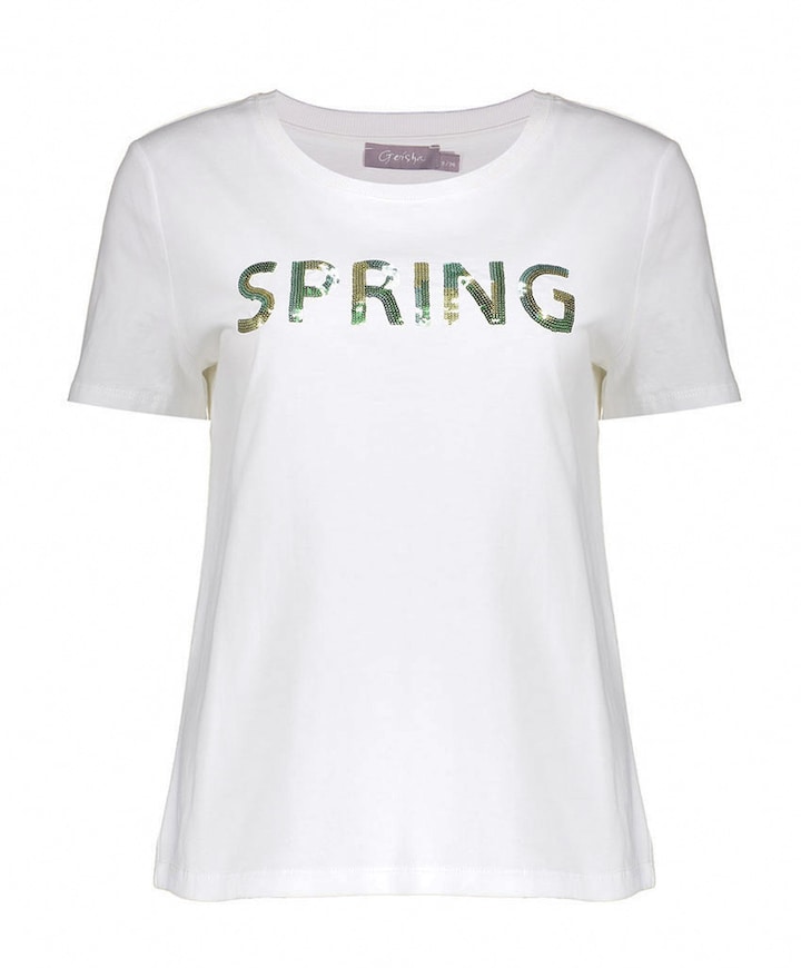Dames T-shirt ecru