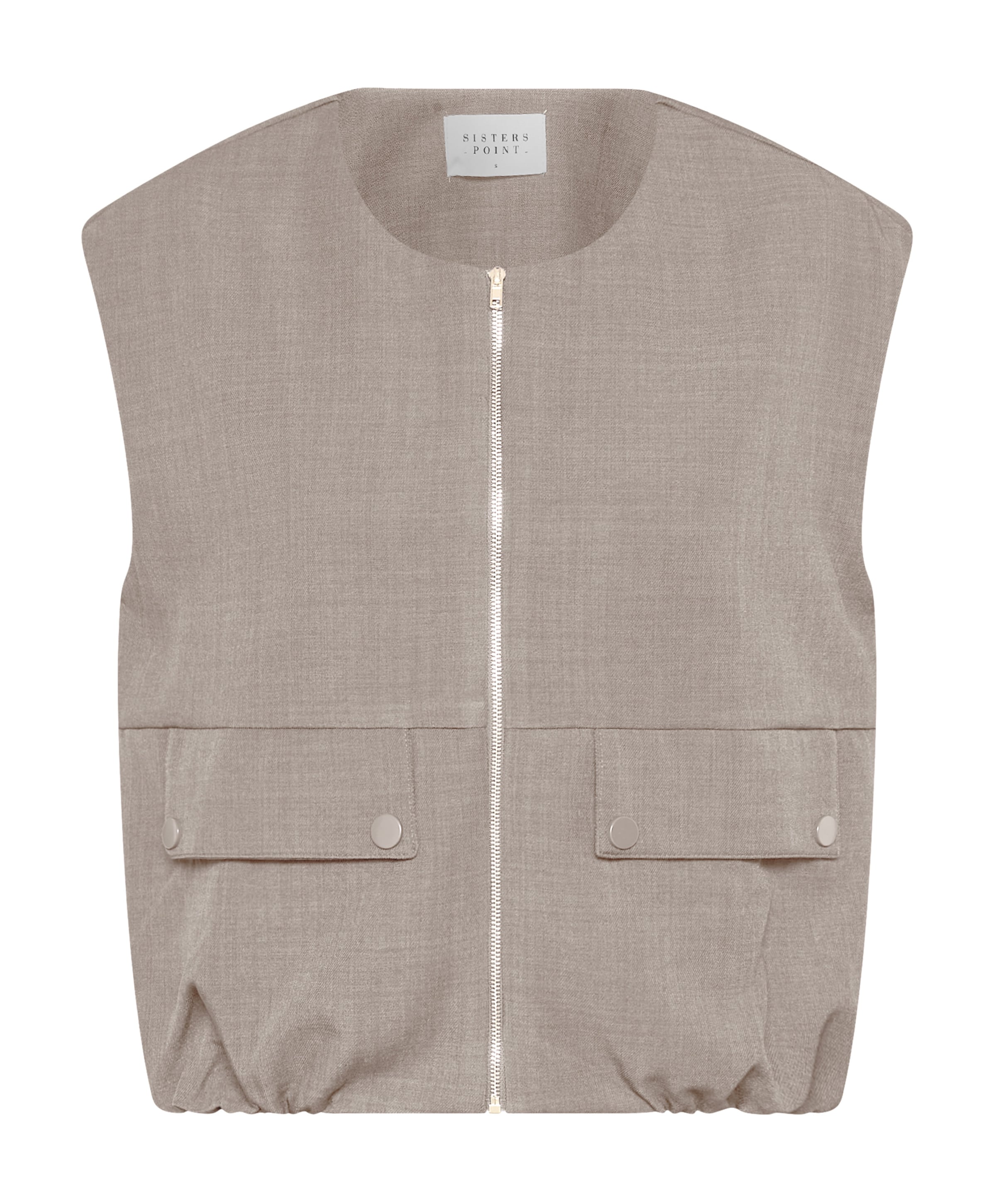 Dames gilet beige